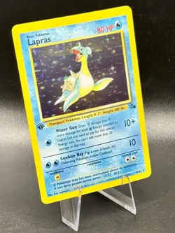 Lapras (1st Edition) 10/62 Holo Pokemon Fossil 1999 Wotc Vintage LP/NM - Image 1
