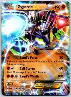 POKEMON FATES COLLIDE ZYGARDE EX 54/124 RARE EX HOLO NM HOLO - Image 1