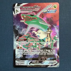 Pokemon Rayquaza VMAX Ultra Rare Holo Full Art Silver Tempest TG20/TG30 - Image 1