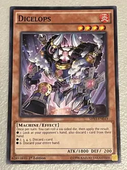 Yugioh! Dicelops SHVI-EN043 1st Edition Common - Image 1