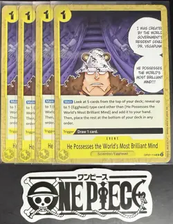 4x One Piece OP07-114 UC Brilliant Mind - English - Regular - Play Set - NM/M - Image 1
