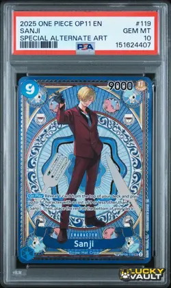 PSA 10 2025 One Piece OP11 English Special Alternate Art #119 Sanji - Image 1