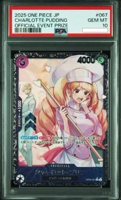 Charlotte Pudding One Piece 2025 Official Event Prize Japanese OP08-067 R PSA 10 - Image 1