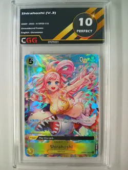 Card One piece Shirahoshi (OP03-116) (V.3) Unnumbered Promo CGG 9,5/10+ OP011E - Image 2