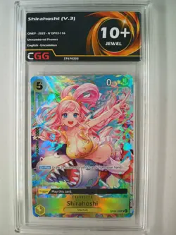 Card One piece Shirahoshi (OP03-116) (V.3) Unnumbered Promo CGG 9,5/10+ OP011E - Image 3