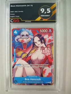 Card One piece Boa Hancock (V.1) P-066 Promo Graded CGG 9,5/10+ OP007E - Image 2