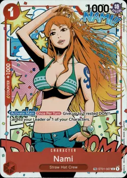 One Piece Wings of the Captain Nami SP Alt Art ST01-007 NM english - Image 1