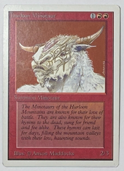 MTG - Hurloon Minotaur - Unlimited (2nd) Ed. - NM - Vintage - 1994 Magic - SG14 - Image 1