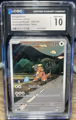 CGC 10 GEM MINT Pokemon Kangaskhan 204/182 Destined Rivals Illustration Rare - Image 1