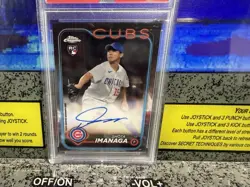 2024 Topps Chrome Shota Imanaga #RASI Rookie Autograph RC Auto PSA 10 GEM MT - Image 3