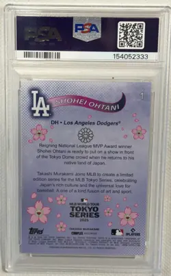 2025 Topps Tokyo Series Takashi Murakami -Shohei Ohtani #1 PSA 9 - Image 2