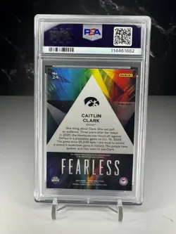 2024 Panini Prizm Draft Picks Fearless Caitlin Clark #24 Ice Prizm (RC) PSA 10 - Image 2
