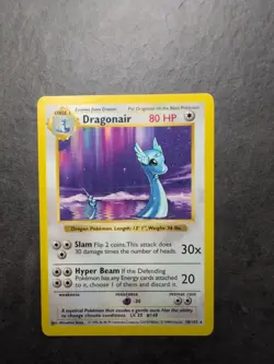 Dragonair 18/102 Base Set (Shadowless) Non Holo Vintage Pokemon Card WOTC 1999 - Image 1