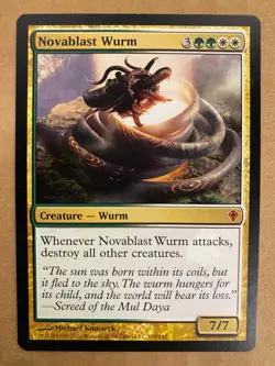 MTG 1x Novablast Wurm # 119 Worldwake Modern Magic the Gathering Card x1 NM - Image 1
