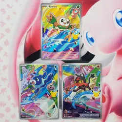 Rowlett 043 + Litten 044 + Popplio 045 - First Partner Pokemon Cards #L538 - Image 1