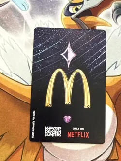 Rumi and Jinu - K-pop Demon Hunters Holding Hands McDonald Ultra Rare Holo Card - Image 2