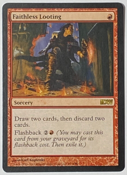 MTG - 1x Faithless Looting - IDW Promo - NM - Rare - Red - Magic The Gathering - Image 1