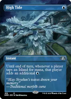 1 x High Tide - Foil - Borderless - Dominaria Remastered - NM-Mint - MTG - Image 1