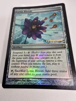 Wizards Lotus Bloom Time Spiral Prerelease Promo Artifact Foil Colorless Rush - Image 3