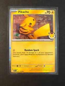 Pokemon Pikachu 051/162 Pokemon Day 2026 30th Anniversary Holo Promo NM - Image 1
