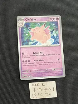 Pokemon ENGLISH - 151 - Clefable - 036/165 - Reverse Holo - M/NM - Image 3
