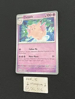 Pokemon ENGLISH - 151 - Clefable - 036/165 - Reverse Holo - M/NM - Image 4