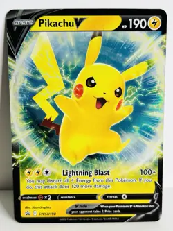 Pikachu V SWSH198 Holo Promo Sword & Shield Promo Pokemon - Image 1