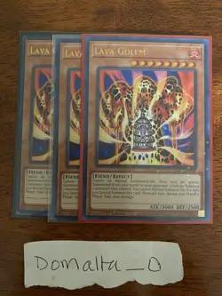 3x Yugioh Lava Golem HAC1-EN008 Duel Terminal Ultra Rare 1st Edition NM Playset - Image 1