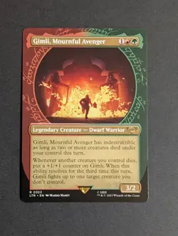MTG - 1x Gimli Mournful Avenger - NM Showcase - Lord of the Rings - LOTR - Magic - Image 2