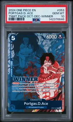 PSA 10 Portgas D. Ace (Tournament Pack Oct-Dec Winner) OP07-053 EN One Piece TCG - Image 1