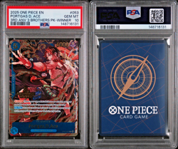 2025 One Piece 3rd Anniversary Winner 3 Brothers 053 Promo Portgas D. Ace PSA 10 - Image 3