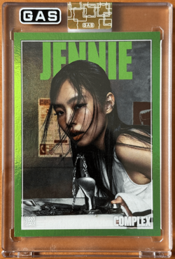 2025 Complex x GAS Trading Cards JENNIE KIM Green Foil /75 Blackpink - Image 1