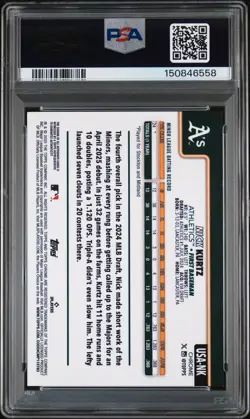 2025 ORANGE #NK NICK KURTZ 3/25 PSA 9 AUTO 10 - Image 2