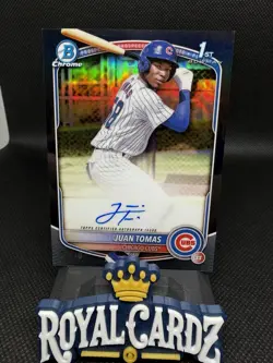 2025 Bowman Chrome Juan Tomas Black Refractor Auto /10 CPA-JT 1st Cubs - Image 1