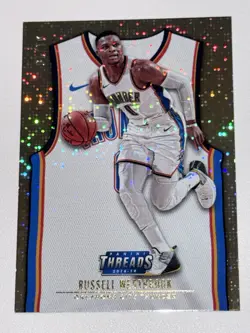 Russell Westbrook 2018-19 Panini Threads Gold Dazzle /10! SP #138 Thunder # 1/10 - Image 1