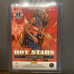 2024-25 Panini Select - Hot Stars Alexandre Sarr #10 Silver Prizm (RC) - Image 2