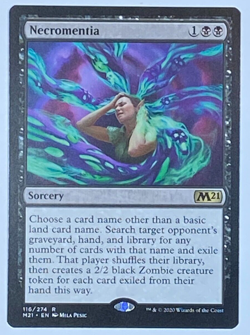 MTG - 1x Necromentia - Core Set 2021 - NM - Rare - Black - Magic The Gathering - Image 1