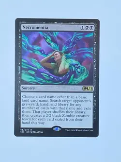 MTG - 1x Necromentia - Core Set 2021 - NM - Rare - Black - Magic The Gathering - Image 2