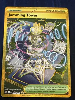 Jamming Tower 243/182 Sv10: Destined Rivals Holo Gold Pokemon Card - NM - Image 1