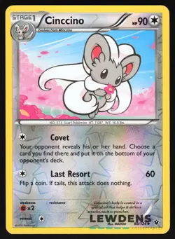 Cinccino - 88/124 - Reverse Holo Uncommon - XY Fates Collide - Pokemon Card - Image 1