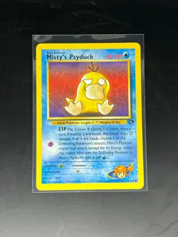 Mistys Psyduck 90/132 Gym Challenge Common Pokemon Card LP - Image 1