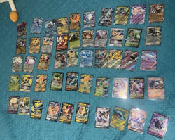 English pokemon ex vmax vstar v NM 50 card lot with charizard deck box - Image 1