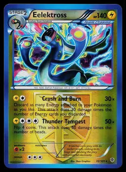Pokemon Card Plasma Blast Eelektross 33/101 Rare Reverse Holo - Image 1
