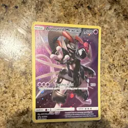 Pokemon TCG Armored Mewtwo SM228 Promo Holo Basic Card 120 HP Psychic Raid - Image 2