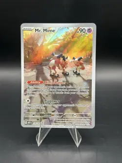 Pokemon TCG Mr. Mime Scarlet Violet Holo Card 179/165 Illustration Rare - Image 1