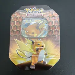 Pokemon Hidden Fates GX Tins- Art Set of 3 Sealed Charizard Raichu Gyarados Rare - Image 4