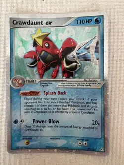 Crawdaunt ex 99/110 Holon Phantoms Holo Ultra Rare 110 HP English - Image 3