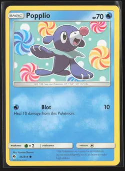 Popplio 65/214 Common Lost Thunder Pokemon Lightly Played - Image 1