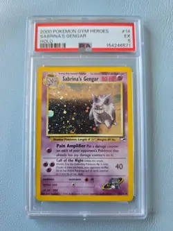 2000 POKEMON GYM HEROES HOLO #14 SABRINA'S GENGAR PSA 5 - Image 1