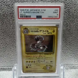 Pokemon PSA 9 Lt. Surge's Magneton Japanese Gym Holo Rare - Image 1